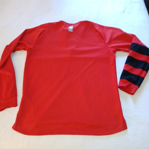 Sz.M Mens Adidas NBA Mens Pullover Quarter Button Portland Trailblazers Shirt - Picture 6 of 7